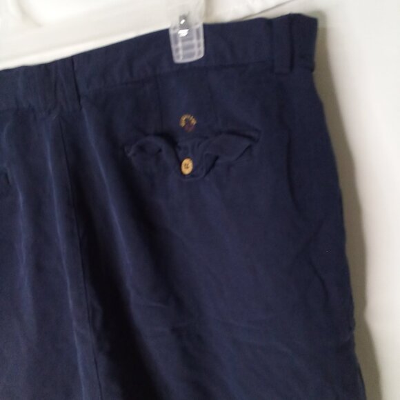 Tommy Bahama Shorts Men 42 100% Silk Pleated Casual Blue - Picture 11 of 15